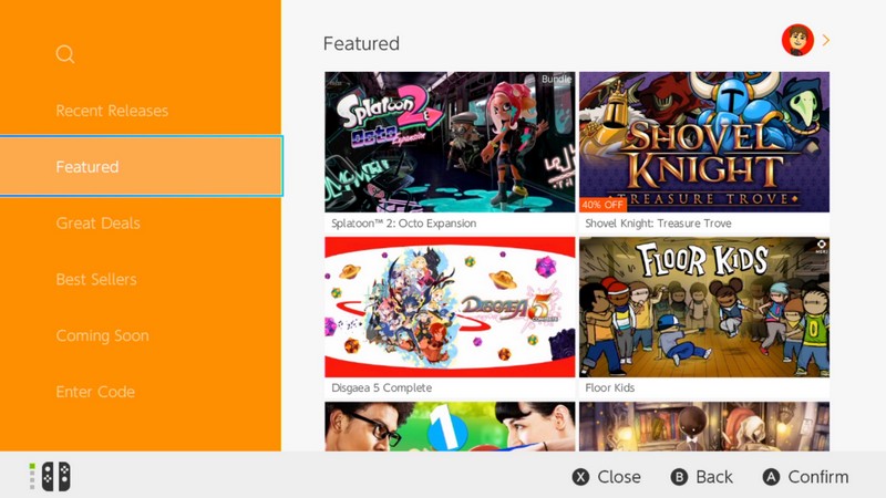 任天堂Switch eShop功能升级